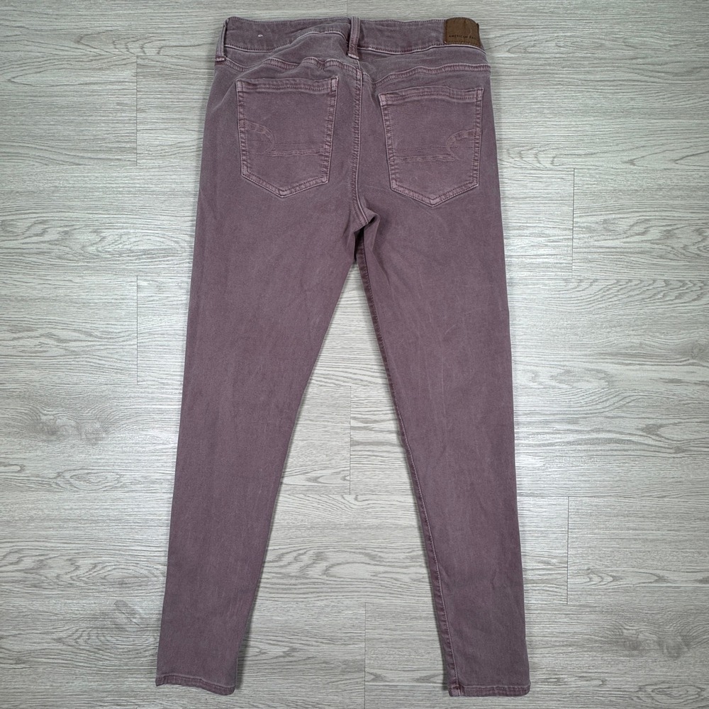 American Eagle Women's Jeggings Purple Size 8 Regular Stretch Denim Skinny Jeans - Picture 2 of 8